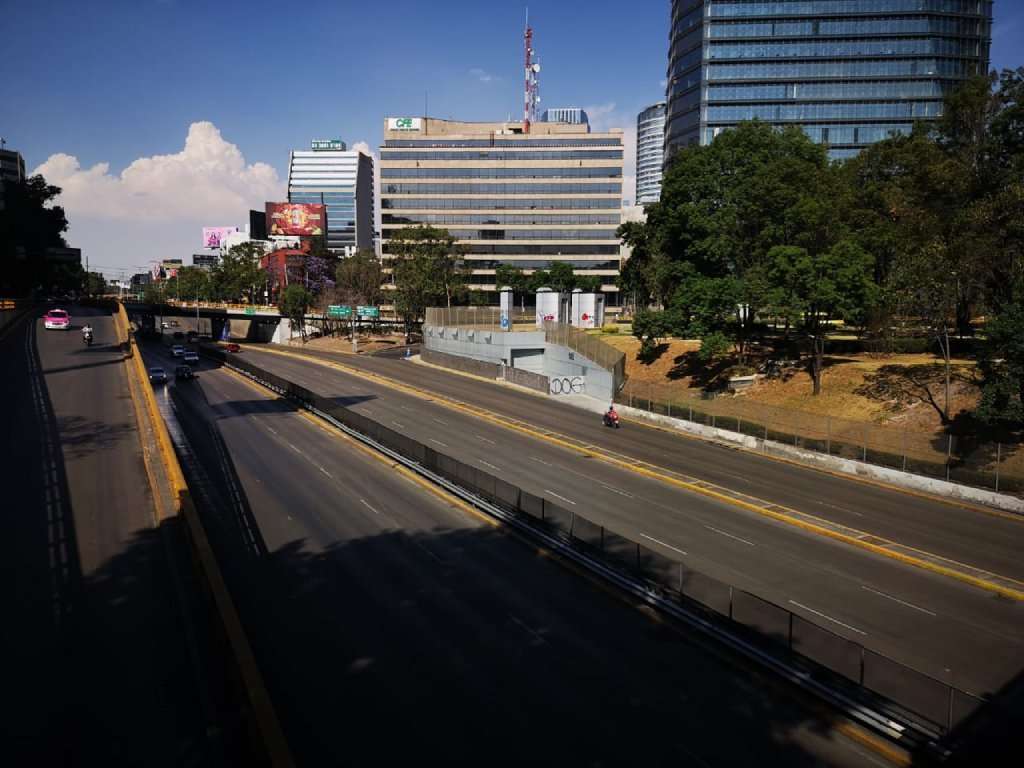 Calles de la CDMX vacías.
